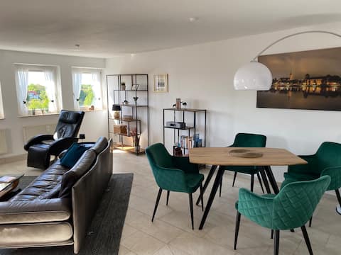 Old town apartment with parking and views