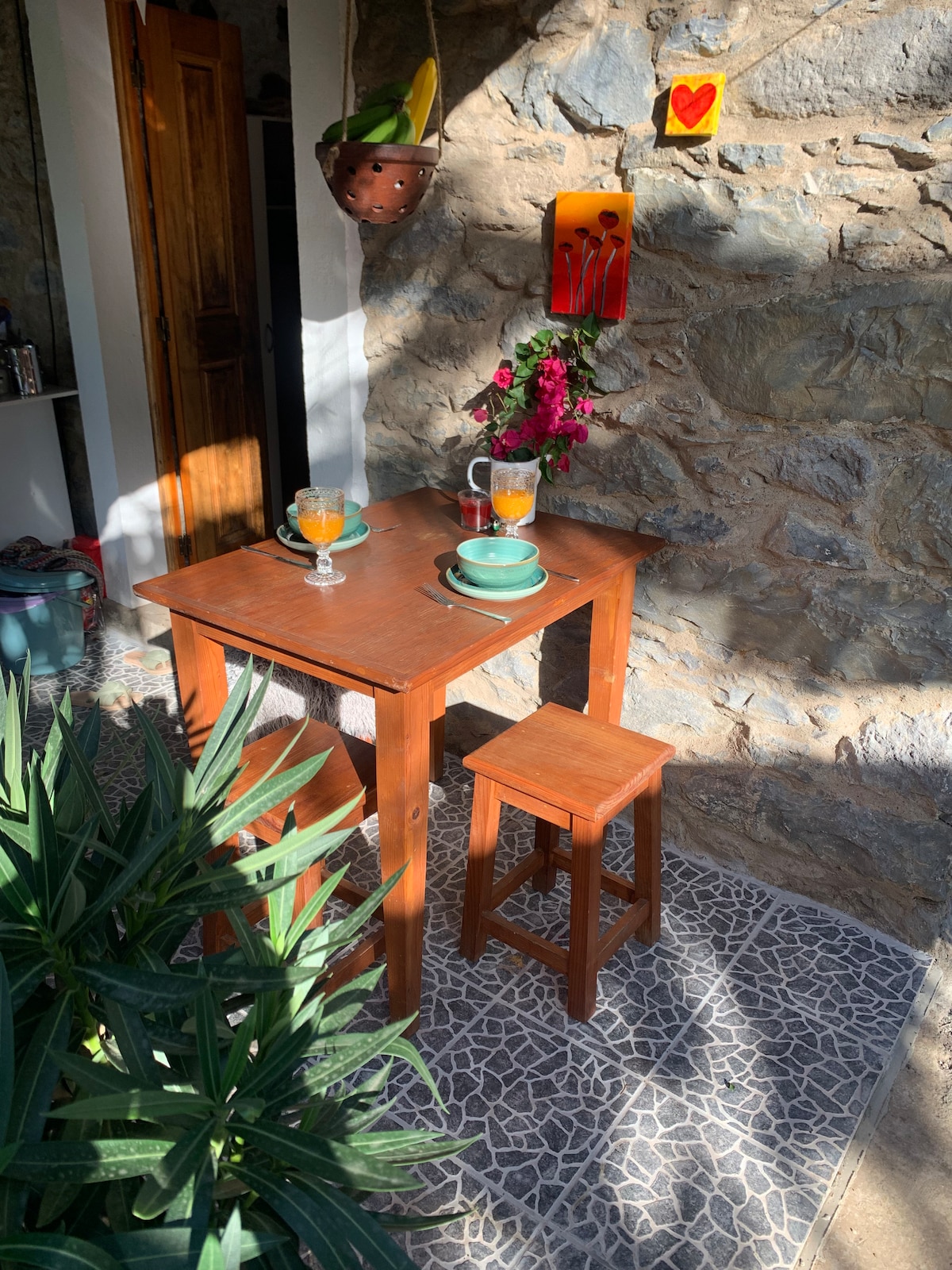 Vaše súkromné posedenie na rannom slnku. 