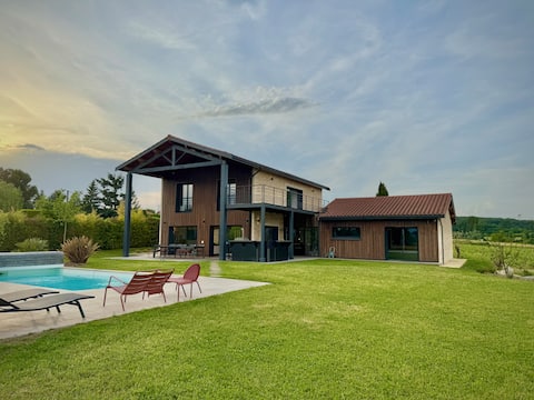 Villa & vignes bio - Beaujolais - 30 min Lyon - 12p