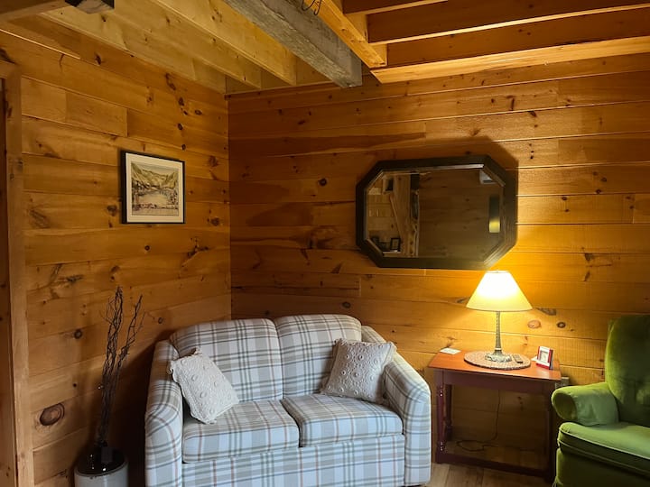 El sofá cama está en el nivel principal y es adecuado para un adulto o 2 niños.