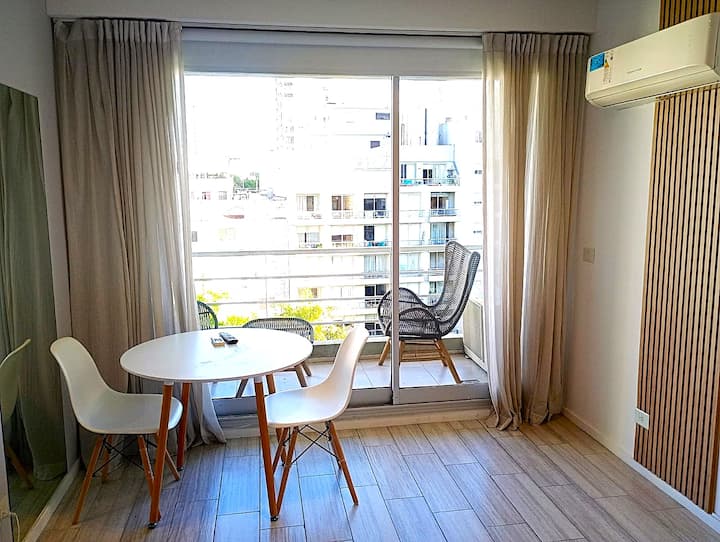 Monoambiente amoblado en Palermo con balcón y amenities