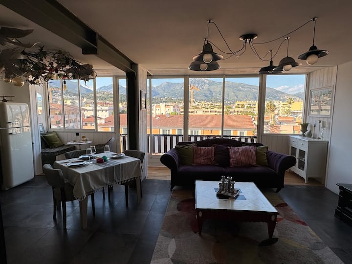Face à La Plage – Terrasse Xxl 90 M² – Gare à Pied - Roquebrune-Cap-Martin