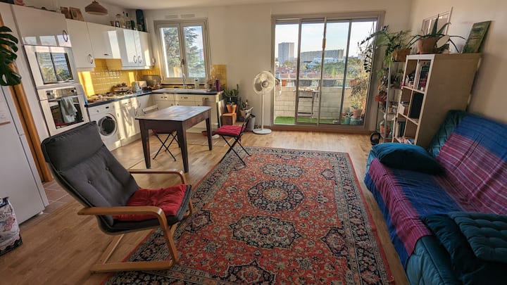 Charmant 48m2 Entier éQuipé Plein Sud, Balcon, Vue - Aubervilliers