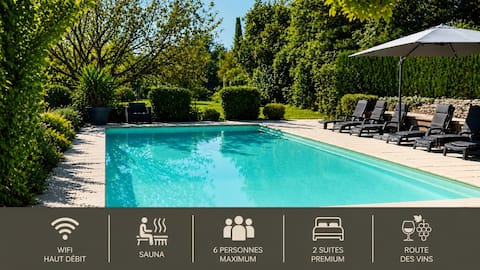L'Atypik #SwimmingPool #Sauna #WineRoute