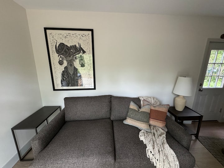 Extra deep couch for naps and relaxing.