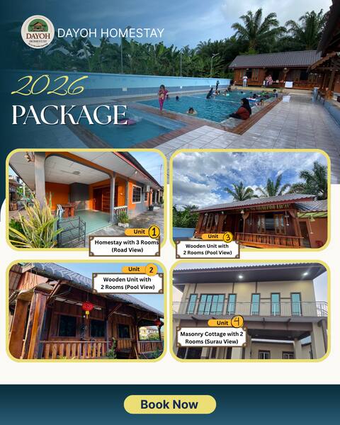 Dayoh Homestay Kg Sg Mosquito Net 9 Rooms+ Private Pool