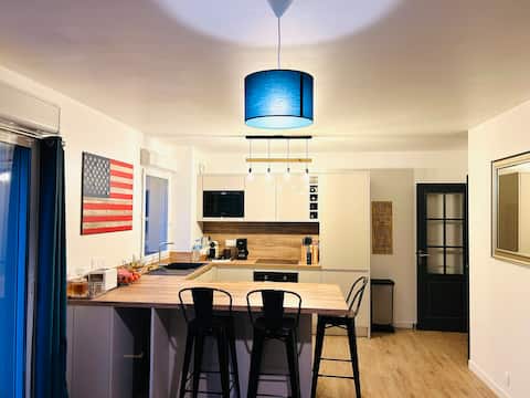 Garden level apartment.