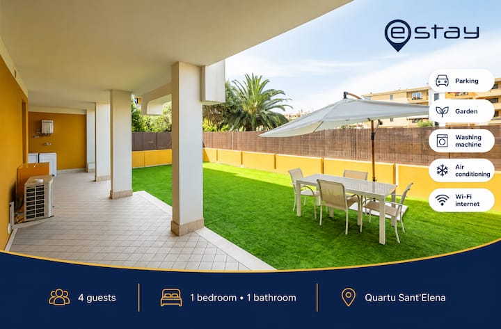 Estay - Green Oasis Apartment - Aircon - Wifi - Quartu Sant'Elena