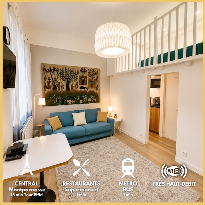 Charming & Cocooning Flat At Montparnasse - Paris