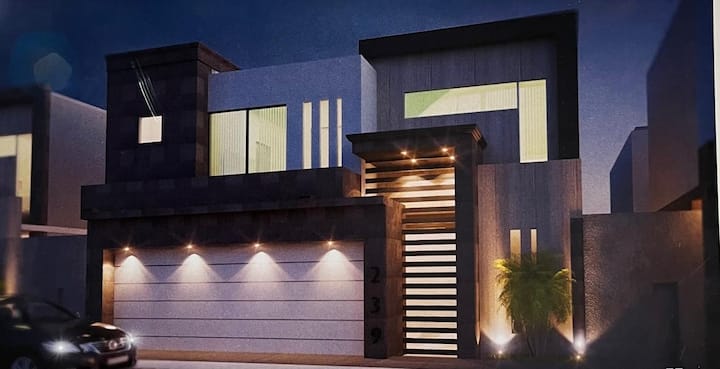 Modern House in a private residential area with a pool
