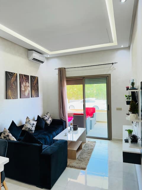Top Airbnb: Cozy apartment in garden paradise 2Br + 4 pools. in Bouznika