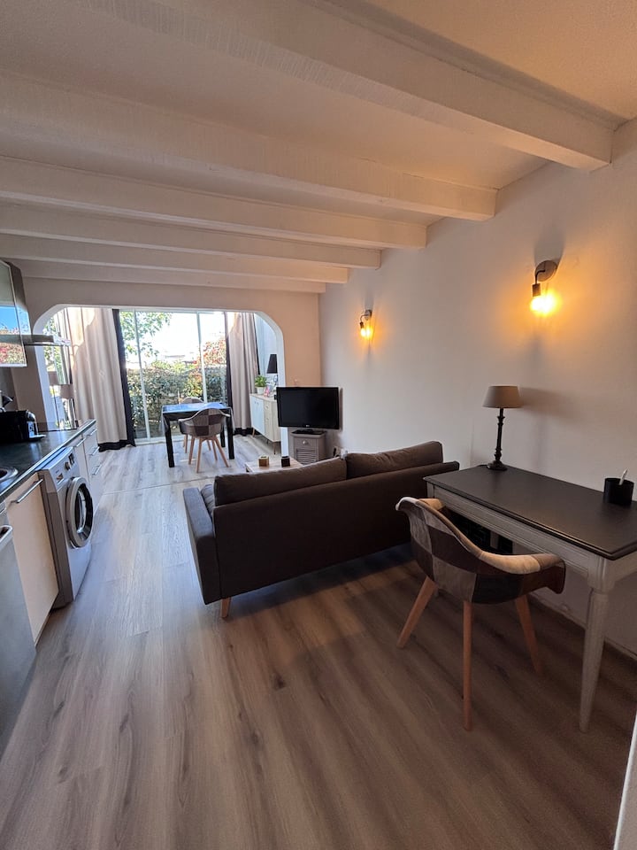 T2 Cosy Climatisé Avec Véranda Et Jardin à Borgo - Borgo