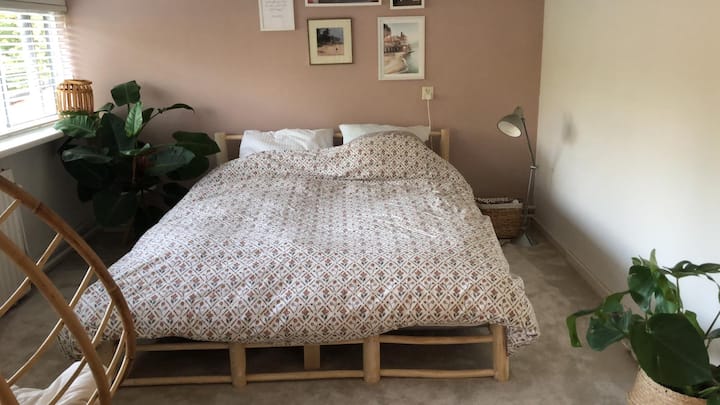 „Главната спална соба“. Оваа соба се наоѓа на вториот кат од страната на градината