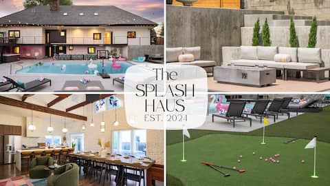 Lux Pool House! Hot Tub, Fire Pit, Sauna, MiniGolf