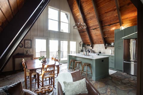 Top performing Airbnb: Iconic A-Frame Haven | Sleeps 8 | Fire Pit | Hikes in Sky Valley