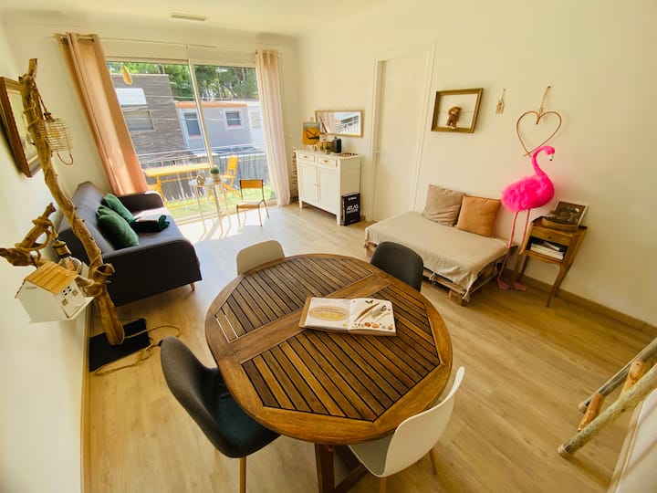 T4 Climatisé-plage 400m- Balcon-parking Gratuit - Sainte-Marie