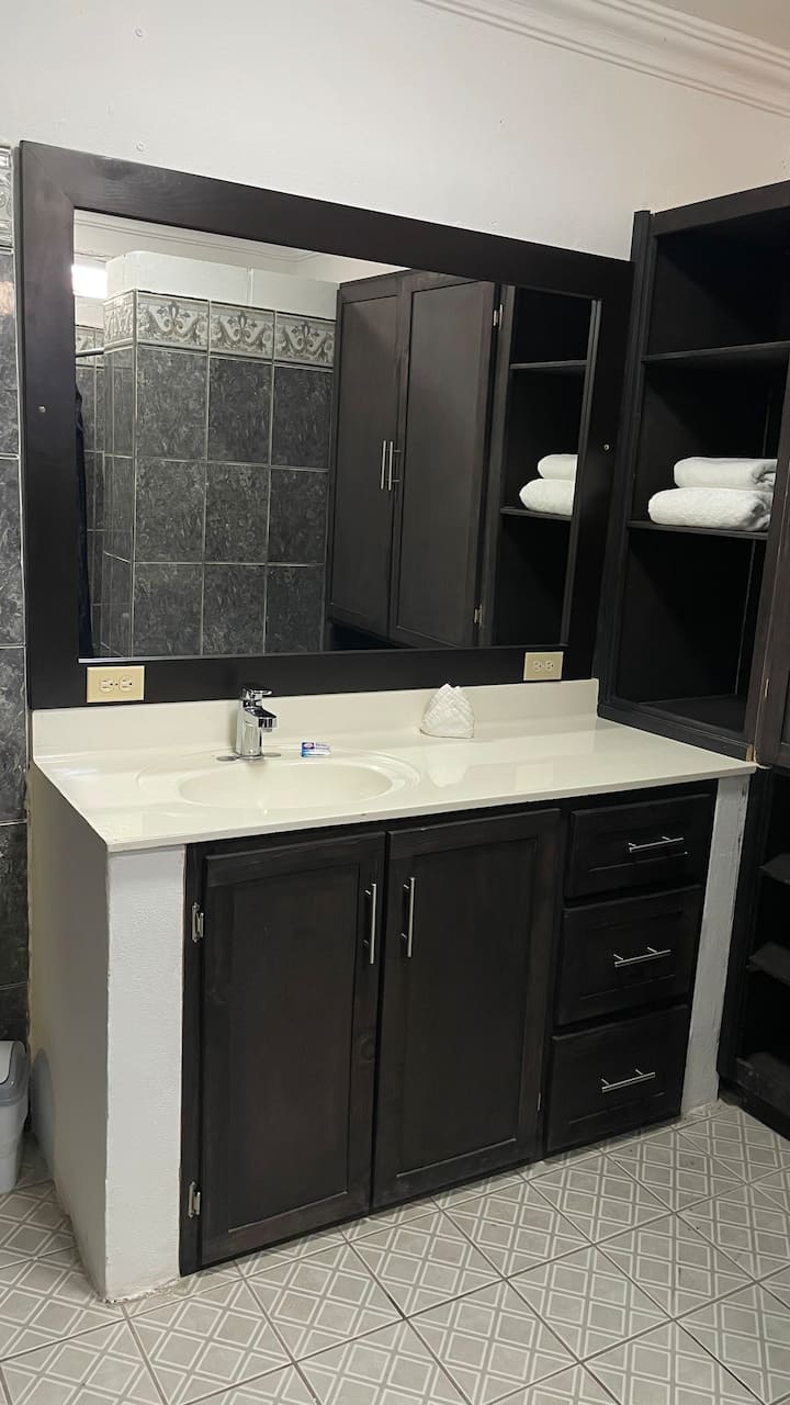 Private bathroom, inside this bedroom.