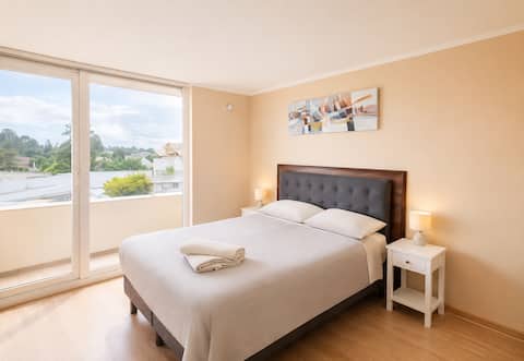 Downtown apartment with ample parking.