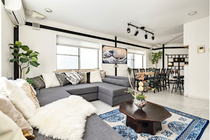 渋谷4分|102平米|3ベットルーム|2バスルーム|ベッド7台|一軒家|三軒茶屋徒歩7分|家族歓迎