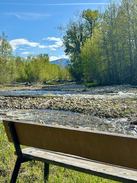 Cabin on riverfront acreage minutes from Red Lodge