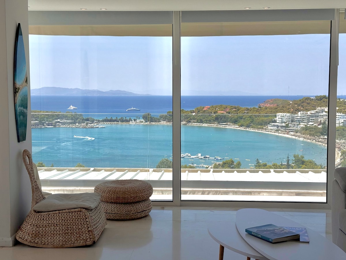 Aqua Vista Athens South Coast Villa — Vilă — închiriere de vacanță cu vedere la mare în Varkiza, Greece, Atena, Grecia — fotografia 3 a proprietății | Aqua Vista Rentals