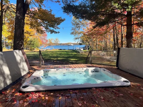 Cozy Lakefront Digs | Fall Views, Firepit, Hot Tub