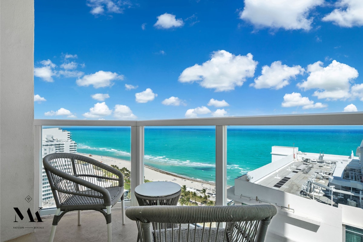 FontaineBleau|High Floor w/ Striking Beach Views