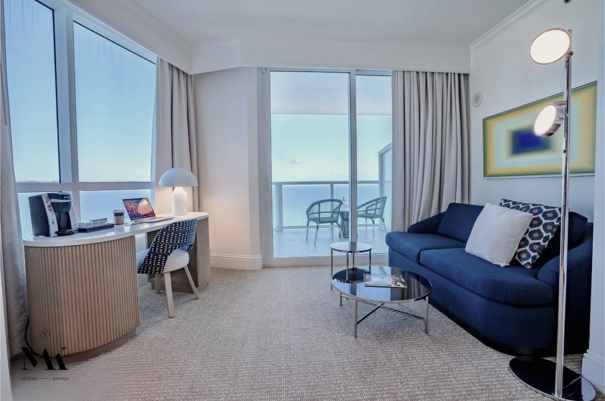 FontaineBleau|High Floor w/ Striking Beach Views
