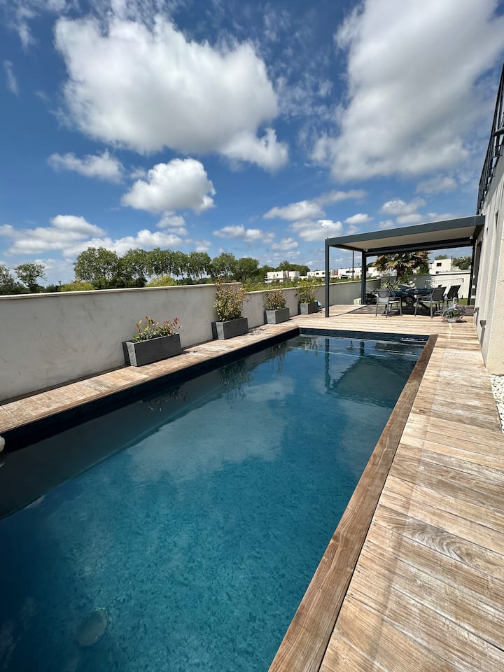 Villa Piscine & Clim Proche Montpellier Et Plages - Saint-Aunès