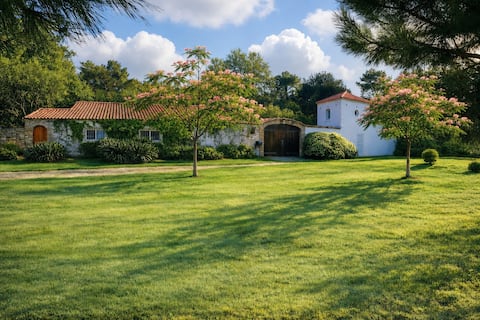 Prestige nature villa, pool, bikes, 500 m to beach