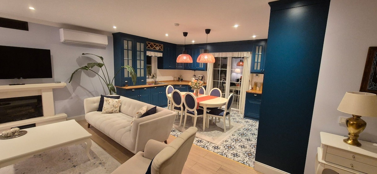 Özel villa, ısıtmalı havuz, benzersiz tatil.