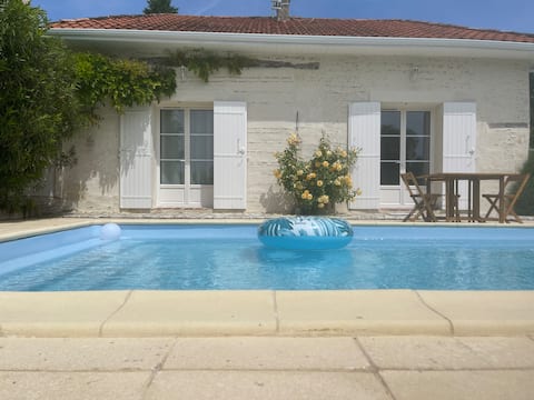 house with pool, private jacuzzi, superb river view