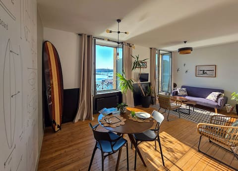 Large apartment facing the sea - Balcony & Terrace