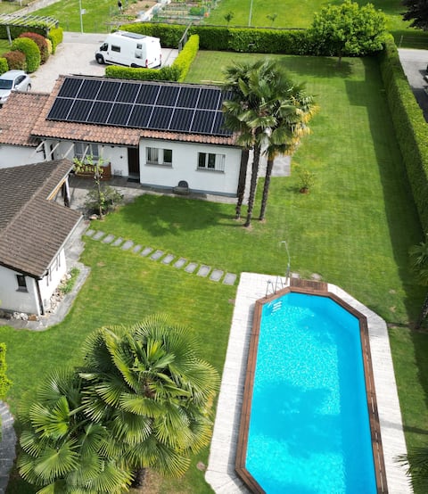 Holiday home with pool in Caslano, Lugano, Ticino