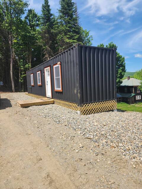 Shipping Container cabin. Direct trail access
