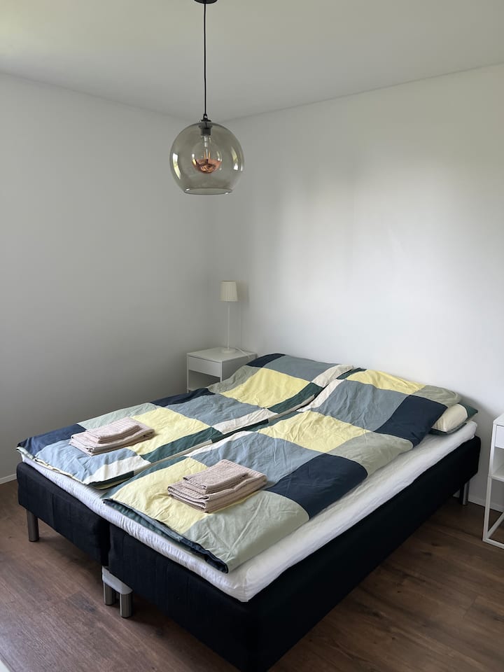 Due letti singoli che possono essere uniti :)