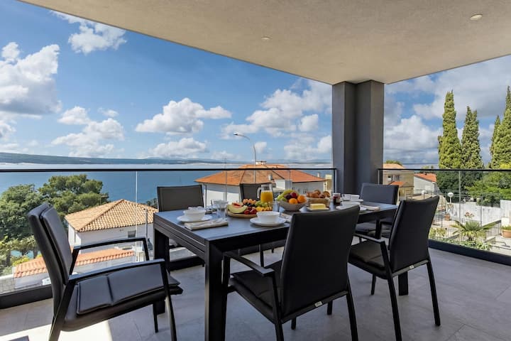 Pool Apartment Sunset With Sea View - Crikvenica