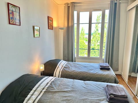 "La Belle Détente", 5 min from the station, 15 min to Paris