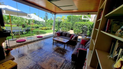 Cozy apart in Byblos with garden and fireplace
