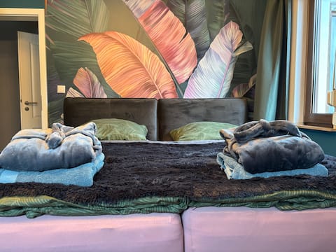 Quiet room with cooking facilities & garden view