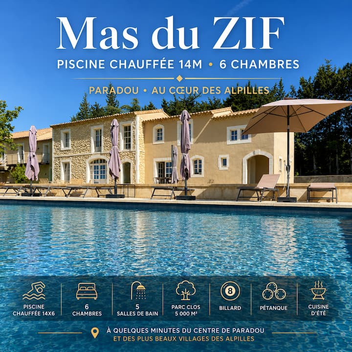 Mas Avec Piscine Chauffée 14m 6 Ch Alpilles - Provence-Alpes-Côte d'Azur (PACA)