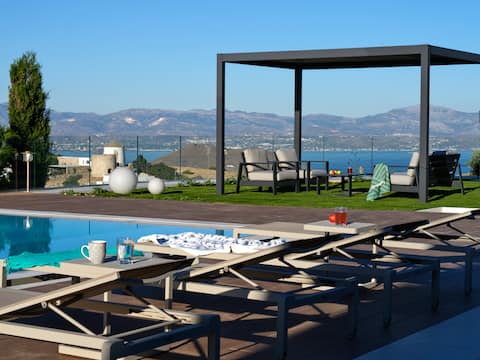 Lagaditis Lefkes Pool 3 BDR Villa Panoramic View