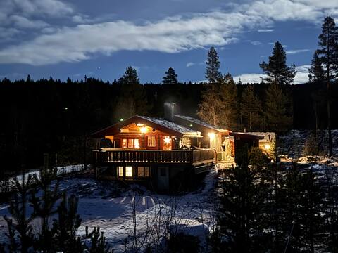 Cozy cabin area by Langedrag/Tunhovdfjorden