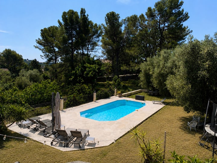 Maison Familiale Au Calme Avec Piscine & Jardin - Grasse