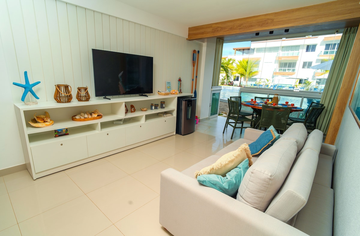 Top Airbnb: Right on the sand! Ground floor apartment in a family condominium em Nísia Floresta