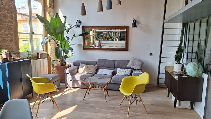 Lyon : typical loft flat 10 guests max