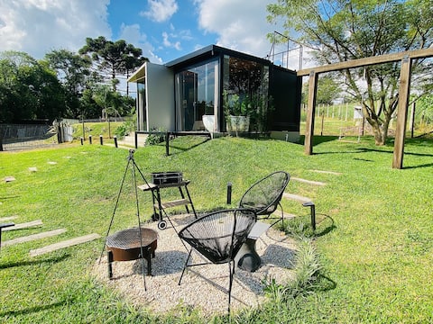 Chalet/Cabin with bathtub in Ponta Grossa, PR