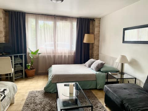 Two rooms + parking and garden 10 minutes from Paris