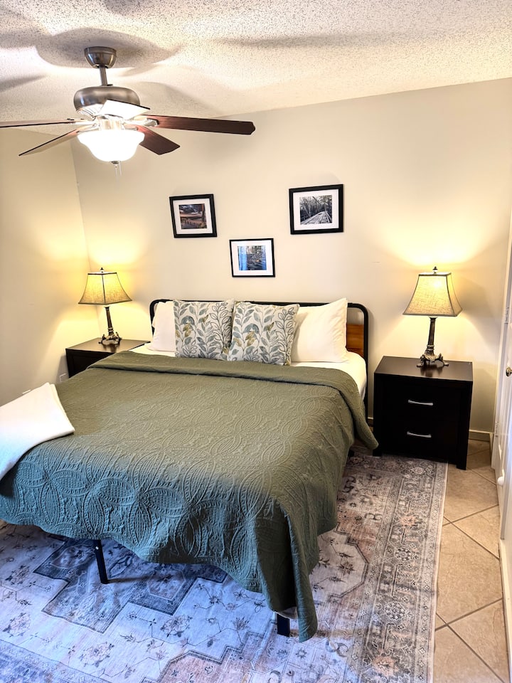 King size bed downstairs