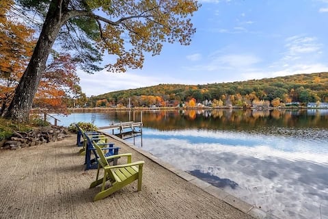 Private Lakefront Home with Beach